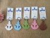 12Pcs Leather Anchor Keychain Key Ring Charms Baby Shower