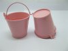 12 Pink Mini Tin Pail Bucket 6x5x4cm Wedding Favor