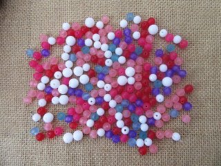 400Grams Round Loose Beads for Crafts 8-10mm Assorted