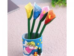 10Pcs Common Callalily Style Polymer Clay Ball Point Pens