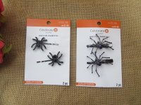 12Pcs New Vintage Gothic Vivid Spider Hair Clip Randomly Design