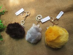 4Pcs Plush Pom Ball Fur Ball w/Diamond Keyring Key Chain for Bag 4Pcs Plush Pom Ball Fur Ball w/Diamond Keyring Key Chain for Bag