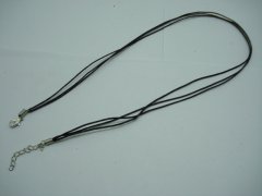 100 Black Multi-stranded Waxen Strings For Necklace 100 Black Multi-stranded Waxen Strings For Necklace