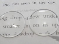 200Pcs Clear Round Glass Magnifying Cabochon Tiles 16mm Beads