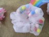 6Sheet x 2Pcs Rainbow Balls Pom Pom Elastic Hair Bands Scrunchie