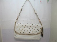 1Pc New White Shoulder Sling Bag Handbag w/Rhinestone 1Pc New White Shoulder Sling Bag Handbag w/Rhinestone