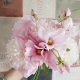 1Bunch x 8Pcs Pink Artificial Silk Flower Peony Bridal Wedding B