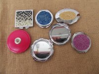 6Pcs Pocket Mirror Compact Cosmetic Make Up Mirror