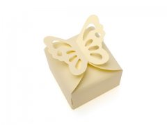50X Shiny Ivory Butterfly Wedding Favor Candy Gifts Boxes