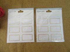 12Packs x 24Pcs White Rectangle Self-Adhesive Labels
