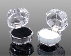 20 Clear Ring Display Cases Jewelry Ring Boxes 3.9*3.7cm
