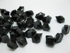 200X Black Acrylic Ice Pieces Stones Wedding Party 200X Black Acrylic Ice Pieces Stones Wedding Party