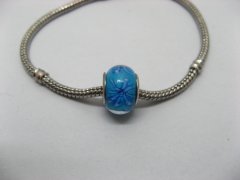 100 Blue Murano Glass European Beads be-g447 100 Blue Murano Glass European Beads be-g447