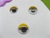 800 Yellow Joggle Eyes/Movable Eyes with Eyelash for Crafts 12mm