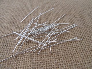 50Pkts X 50Pcs Silver Plated 41mm Head Pins Jewelry Finding