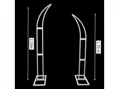 1Set 2Pcs New White Garden Arch Double Round Heavy Duty Stand 1Set 2Pcs New White Garden Arch Double Round Heavy Duty Stand