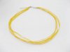 100 Yellow Multi-stranded Waxen & Ribbon For Necklace 100 Yellow Multi-stranded Waxen & Ribbon For Necklace