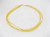 100 Yellow Multi-stranded Waxen & Ribbon For Necklace