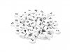 6Packs x 160Pcs White & Black Alphabet Letter Flat Heart Beads 6Packs x 160Pcs White & Black Alphabet Letter Flat Heart Beads