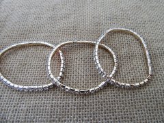 12Pcs Elastic Sparkling Rhinestone Bracelet Women's Jewellery