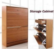 1X Natural Shoe Cabinet Rack Storage Organiser 12prs 2 drawer +