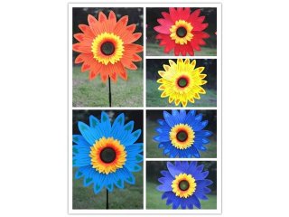 5Pcs Colorful Exciting Sunflower Windmill Great Toy Garden Decor