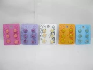 180 Pairs Colorful Arcylic Earring Studs Assorted