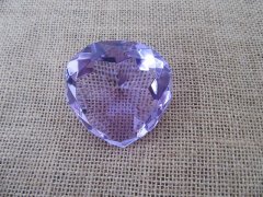 1X Purple Heart Crystal Taper Ball 60x60x32mm 1X Purple Heart Crystal Taper Ball 60x60x32mm