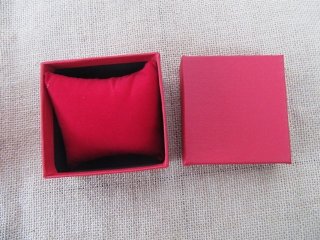 6Pcs Red Cube Watch Display Boxes Gift Boxes 8.5x8x5.5cm
