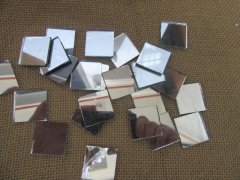 10Pkt x 25Pc Modern Glass Mirror Tiles Wall Art Home Decor 25mm