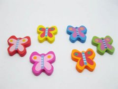 200 Cute Butterfly Wooden Bead Mixed Color Bulk 200 Cute Butterfly Wooden Bead Mixed Color Bulk