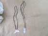 12Pcs Handmade White Shell Charm Pendant Necklace with Black Cor