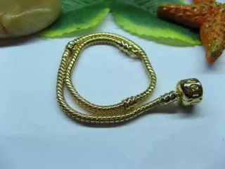 4Pcs European Golden Plated Bracelet w/Love Clasp 20cm