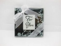 10Set X2Pcs Gorgeous Flower Glass Photo Coaster Wedding
