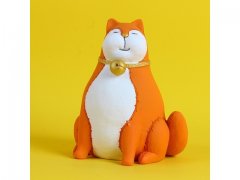 1Pc Whimsical Fat Orange Cat Statue for Cat Lovers Home Decor