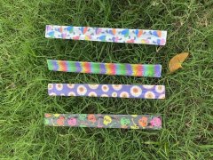 6Packs x 4Pcs Magic Reflective Ruler Slap Band Bracelets