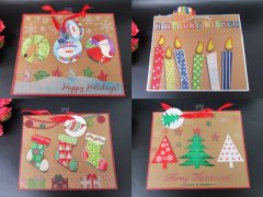(image for) 6Pcs Paper Shopping Bags Gift Bags 30.5x12.7x25.3cm Assorted