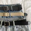 (image for) 4Pcs New Braided Weaving Waist Belt Set Casual Adjustable Strap