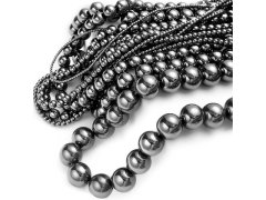 (image for) 6Card Round Oval Etc Hematite Loose Spacer Beads for Jewelry Mak