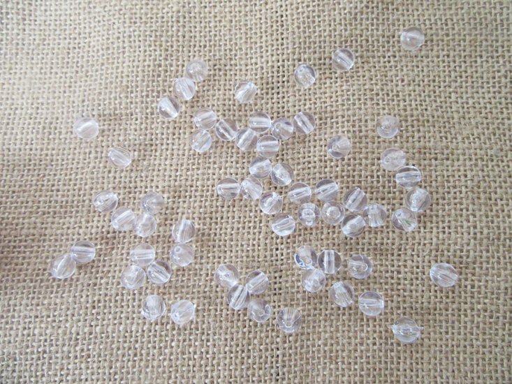 250g (990Pcs) Clear Round Beads Jewellery Findings 8mm DIY - Click Image to Close