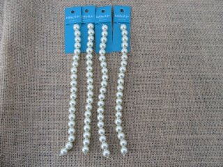 12X Ivory Simulate Glass Pearl Beads Unfinished Beaded Bracelet