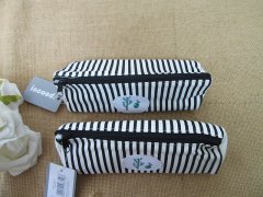 (image for) 6Pcs Black and White Stripes Cactus Pencil Case Zipper Bag