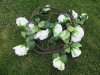 1Pc White 14 Flower Head Artificial Rose Leaf Garland Vine Thick
