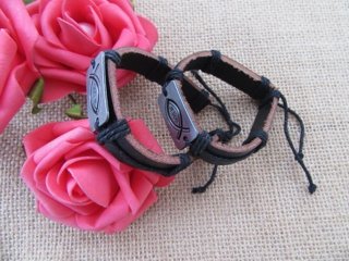 12Pcs Fashion Leather Tribe Drawstring Bracelets