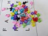 500Pcs Plastic Cross Beads Mixed Color 16x13x4mm