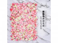 1Pc Artificial Pink Yellow Hydrangea Flower Backdrop Wall Panel 1Pc Artificial Pink Yellow Hydrangea Flower Backdrop Wall Panel