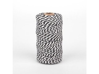 2x100Yards Black White Cotton Bakers Twine String Cord Rope