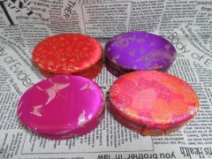 4X New SILK Embroidered Broche Multi-purpose Jewellery Ring Box 4X New SILK Embroidered Broche Multi-purpose Jewellery Ring Box