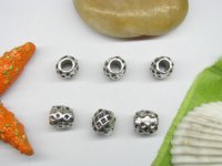 50pcs Metal Barrel Beads Yw-ac-mb90