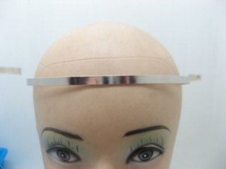 50 Plated Armor Plate Head Hoop Base Finding 0.4cm